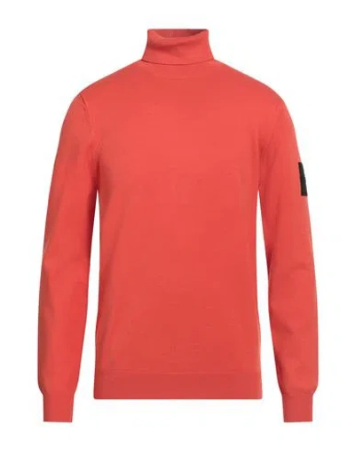 Outhere Man Turtleneck Tomato Red Size M Recycled Viscose, Pbt - Polybutylene Terephthalate