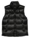 Outhere Matte Technical Nylon Puffer Vest In Black