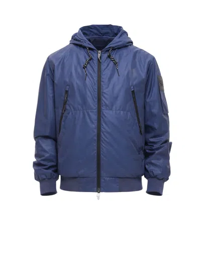 Outhere Mid-season Hooded Jacket With Zip Closure And Regular Fit In Blue