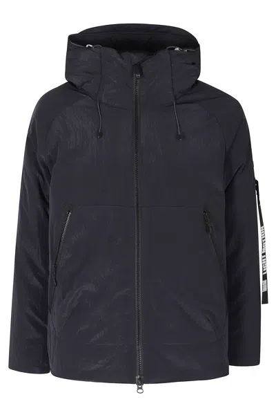 Outhere Navy Recycled Technical Fabric Short Jacket In Blue