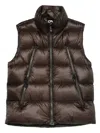 Outhere Zip Puffer Gilet In Brown
