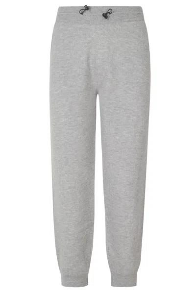 Outhere Pineskin Carded Wool-blend Drawstring Sweatpants In Grey