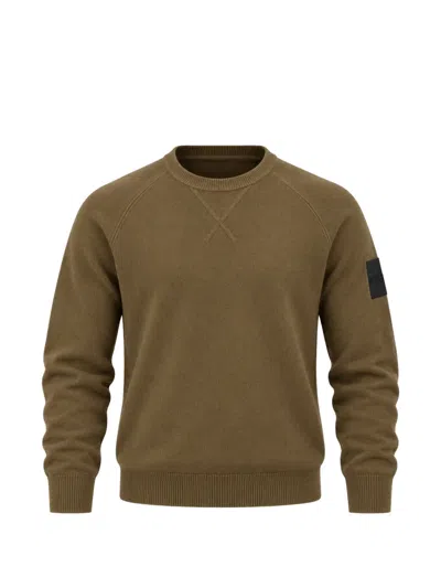 Outhere Raglan-sleeve Logo-patch Jumper In Brown