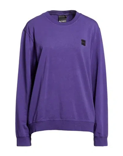 Outhere Woman Sweatshirt Purple Size S Cotton, Elastane