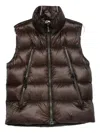 Outhere Zip Puffer Gilet In Brown