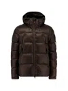 Outhere Puffy Quilted Down Jacket With Drawstring Features In Brown