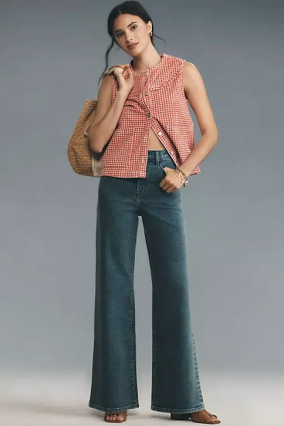 Outland Denim Ellie High-rise Wide Leg Jeans In Blue
