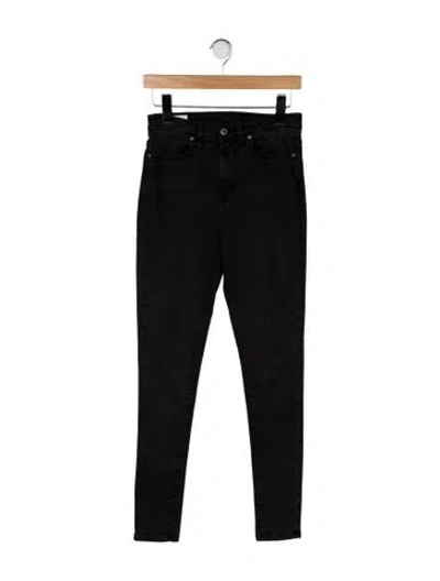 Pre-owned Outland Denim High-rise Skinny Leg Jeans In Black