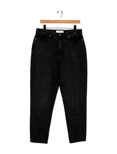 Pre-owned Outland Denim High-rise Straight Leg Jeans In Black