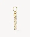 Outlet Bar Keychain In Terrazzo - Gold In Gold