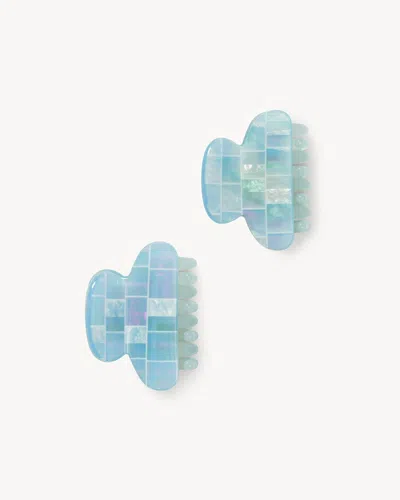 Outlet Twin Heirloom Claws In Blue Shell Checker