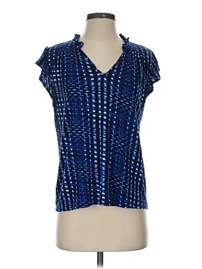Pre-owned Outlier Short Sleeve Blouse In Blue