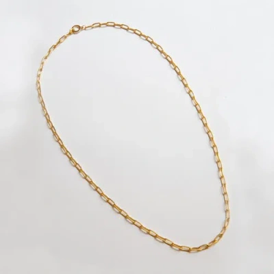 Outofoffice Demi Fine Paper Clip Chain Necklace In Gold