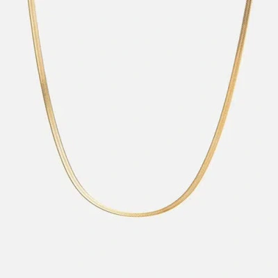 Outofoffice Gold Herringbone Thin Minimalist Necklace