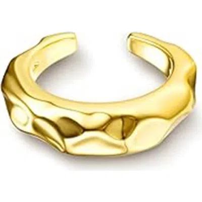Outofoffice Gold Textured Modern Ear Cuff