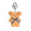 Outofoffice Mini Brown Teddy Bear Keychain In Brown
