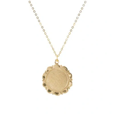 Outofoffice Minimal Flower Chain Necklace In Gold