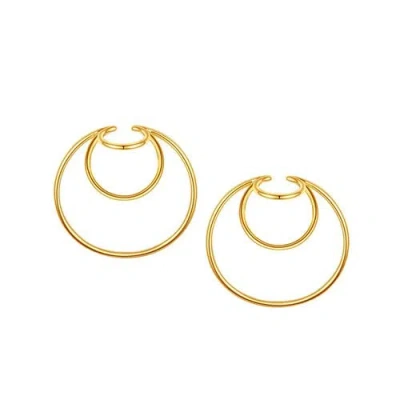 Outofoffice Modern Dome Ear Cuff In Gold