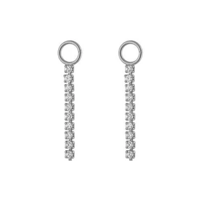 Outofoffice Multi Pavé Silver Earring Charm