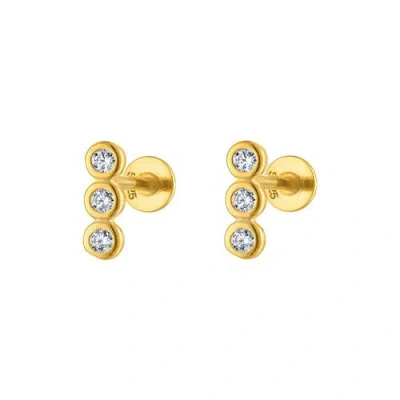 Outofoffice Triple Pavé Gold Earring Charm