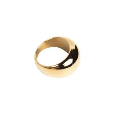Outofoffice Women's Dome Ring Gold Minimal  Modern Chunky Statement Bold Everyday Staple Ring