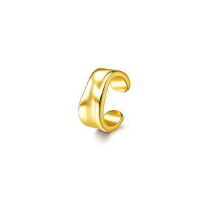 Outofoffice Women's Ear Cuff Gold Inner Textured Vermeil