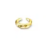 Outofoffice Women's Ear Cuff Gold Outer Textured Vermeil In Gold