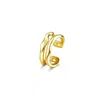 Outofoffice Women's Ear Cuff Gold Vermeil Gold Double Textured In Gold