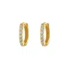 Outofoffice Women's Eight Mm Gold Pave Huggies Earring