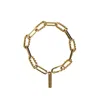 Outofoffice Women's Gold Bobby Chain Bracelet Modern Minimal Link Seamless Clasp