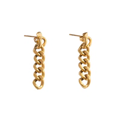 Outofoffice Women's Gold Cuban Chain Earring