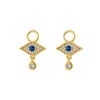Outofoffice Women's Gold Evil Eye Earring Charm Accessory For Huggies