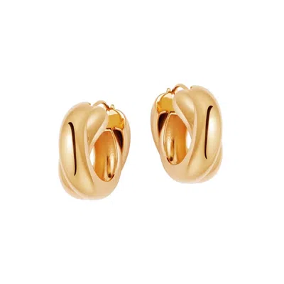 Outofoffice Women's Gold Hoop Earrings High Polish Statement Earring