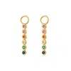 Outofoffice Women's Gold Rainbow Pave Earring Accessory Charm