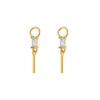 Outofoffice Women's Gold Single Baguette Pave With Bar