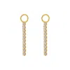 Outofoffice Women's Gold Ten Round Pave Earring Charm Accessories