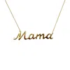 Outofoffice Women's Mama Charm Gold Pendant Mothers Day Cursive Type Necklace