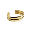 Outofoffice Women's Mia Bracelet Minimal Statement Structured Gold Layering Bangle