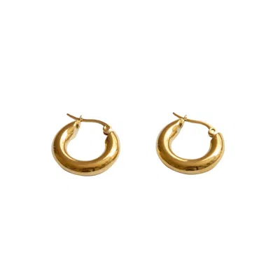Outofoffice Women's Paris Earrings Gold Hoops Modern Minimalist Classic Hoop Earring
