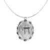Outofoffice Women's Silver Chai Charm Pendant Chain Necklace Hebrew Jewish