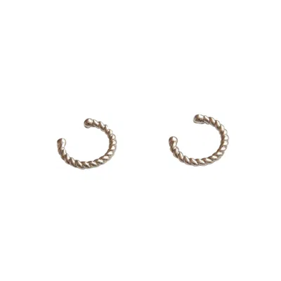 Outofoffice Women's Silver / Gold Ear Cuff Silver Rope Modern Minimal Minimalist Staple Climber