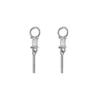 Outofoffice Women's Silver Single Baguette Pave With Bar