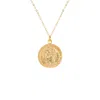 Outofoffice Women's St Christopher Charm Necklace Pendant Gold Delicate Chain