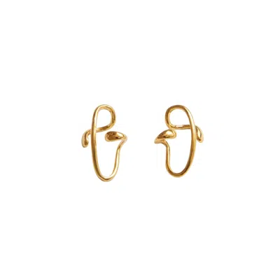 Outofoffice Women's Vermeil Carl Ear Cuff Gold Climber Modern Statement Minimalist Sterling Silver