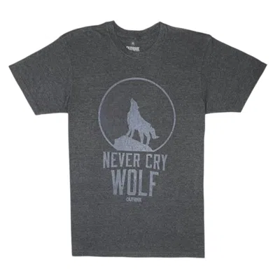 Outrank Men's Never Cry Wolf T-shirt In Grey
