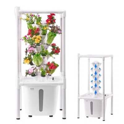 Outsense Hydroponic Growing System With Grow Light, 30 Pods Vertical 6 Tiers Hydroponic Tower, Home Hydronic 