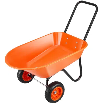 Outsense Wheelbarrow Cart, 5 Cu. Ft. Load & 397 Lbs Capacity, 2 Wheels Garden Dump Cart, Garden Wagon With Ha