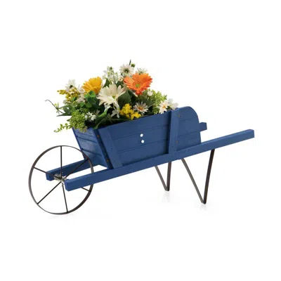 Outsense Wooden Wagon Planter With 9 Magnetic Accessories For Garden Yard