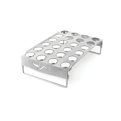 Outset 11.5" Stainless Steel Chicken Leg And Jalapeno Roaster In Silver