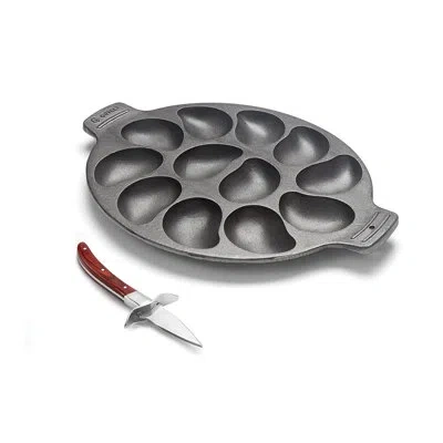 Outset 2 Piece Oyster Lover Grill Set In Gray